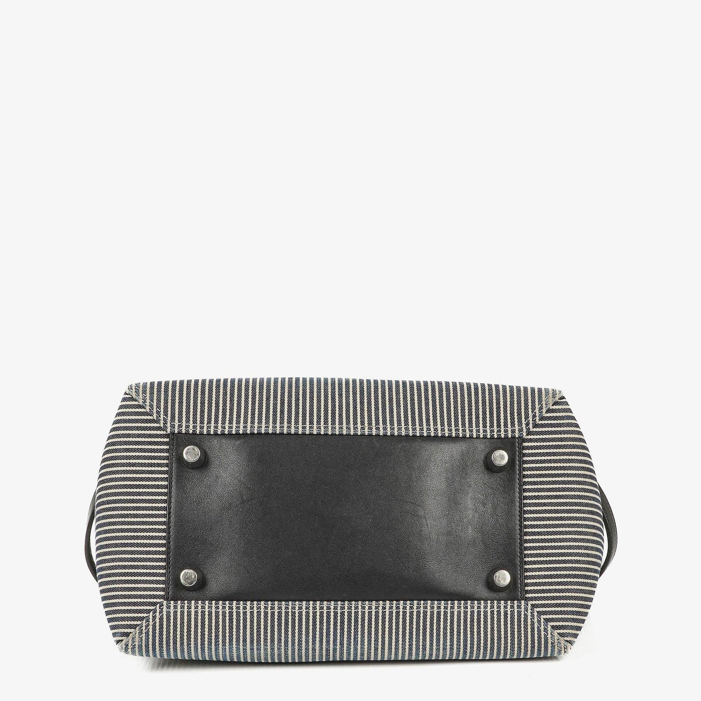 Celine Mini Belt Bag aus gestreiftem Canvas und Leder