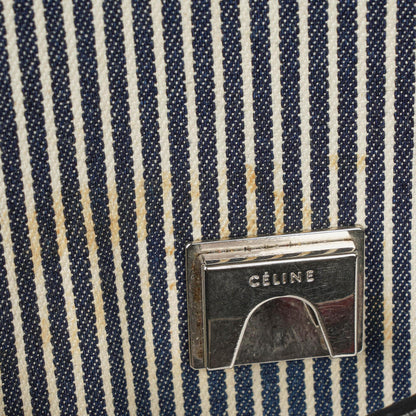 Celine Mini Belt Bag aus gestreiftem Canvas und Leder