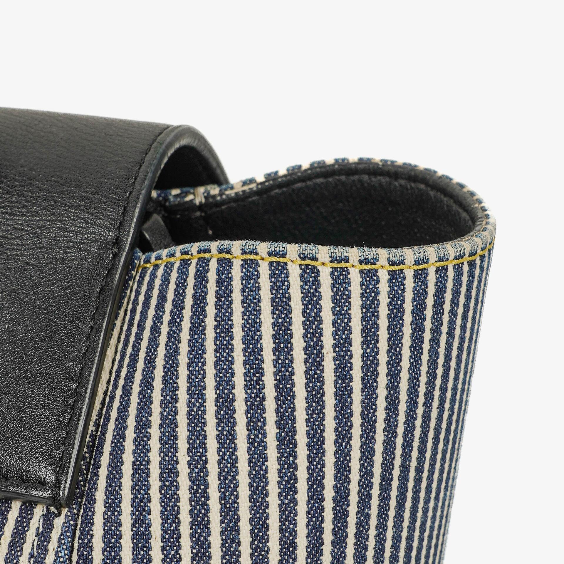 Celine Mini Belt Bag aus gestreiftem Canvas und Leder