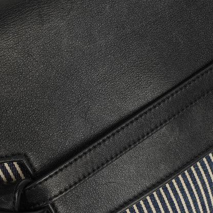 Celine Mini Belt Bag aus gestreiftem Canvas und Leder