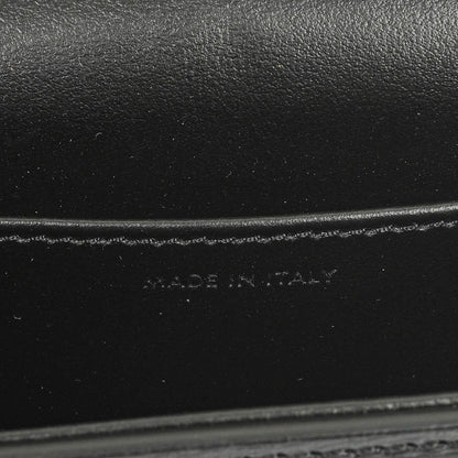 Celine Mini Triomphe Schulter-/Crossbody-Tasche aus schwarzem glänzendem Kalbsleder