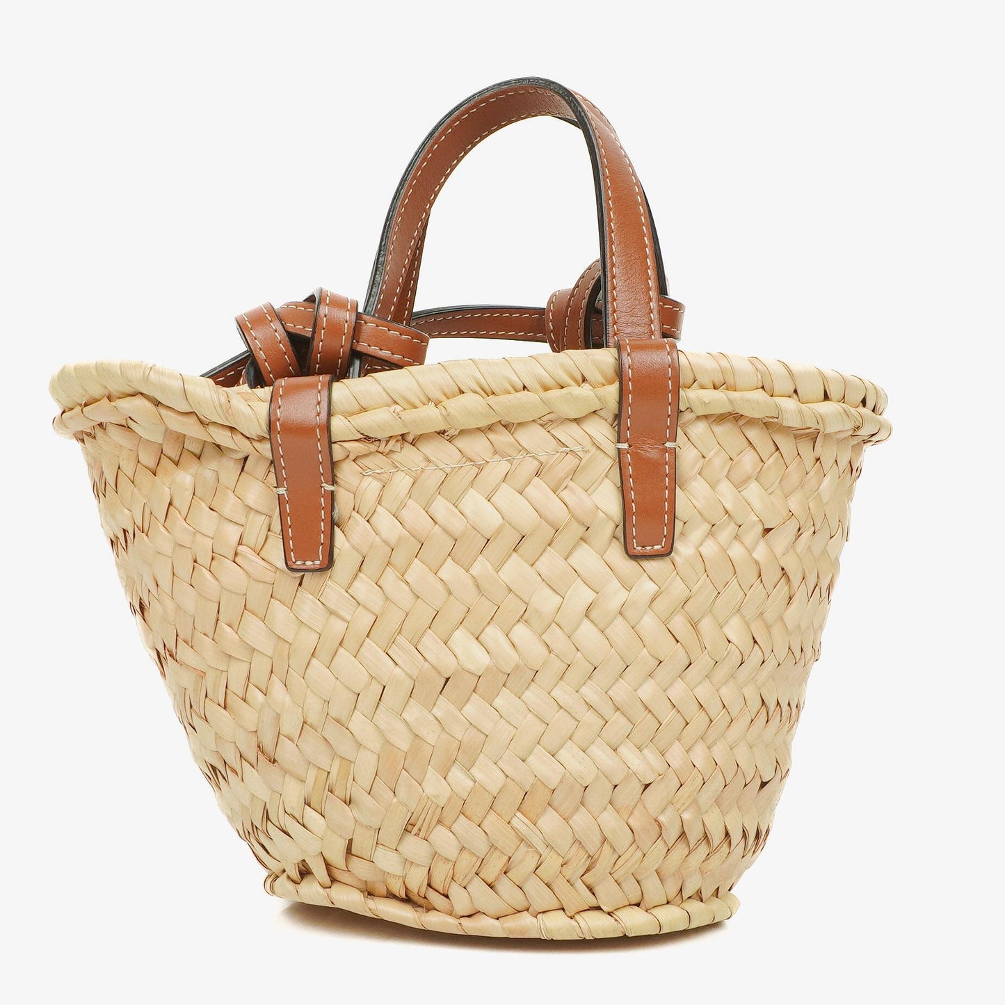 Celine Classic Triomphe Nano Panier aus Kalbsleder mit Palmblättern