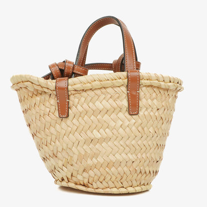 Celine Classic Triomphe Nano Panier aus Kalbsleder mit Palmblättern