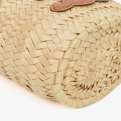 Celine Classic Triomphe Nano Panier aus Kalbsleder mit Palmblättern