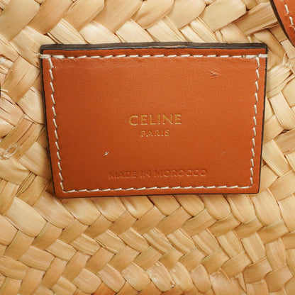 Celine Classic Triomphe Nano Panier aus Kalbsleder mit Palmblättern
