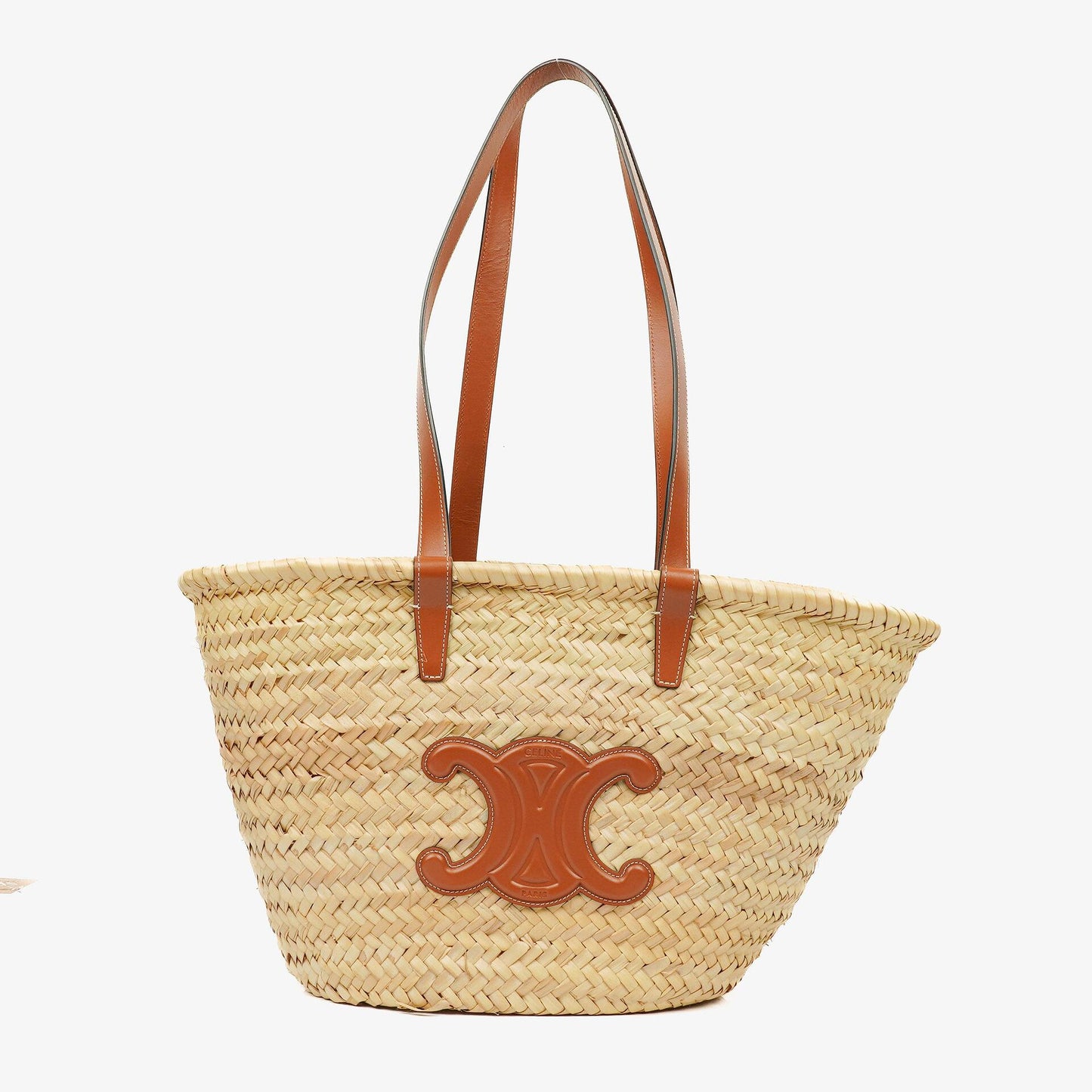 Celine Classic Triomphe Panier aus Palm Leaves Kalbsleder