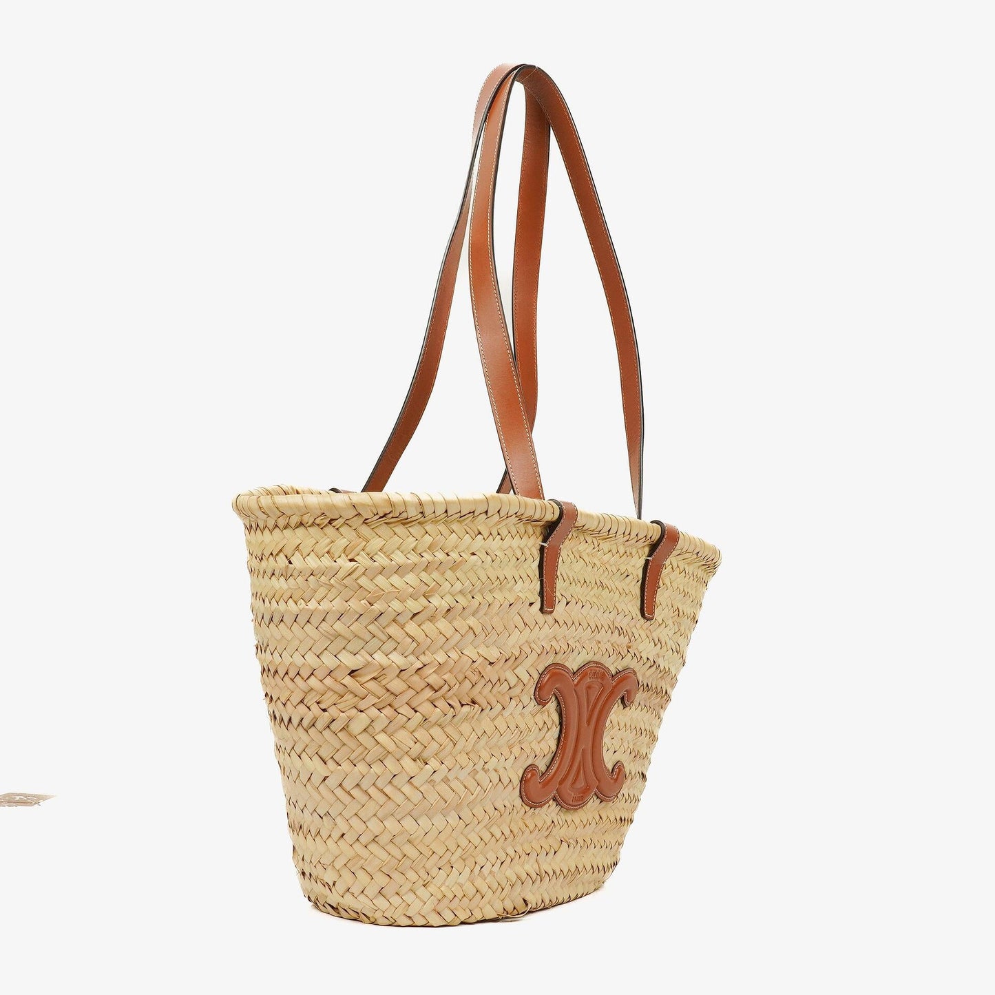 Celine Classic Triomphe Panier aus Palm Leaves Kalbsleder