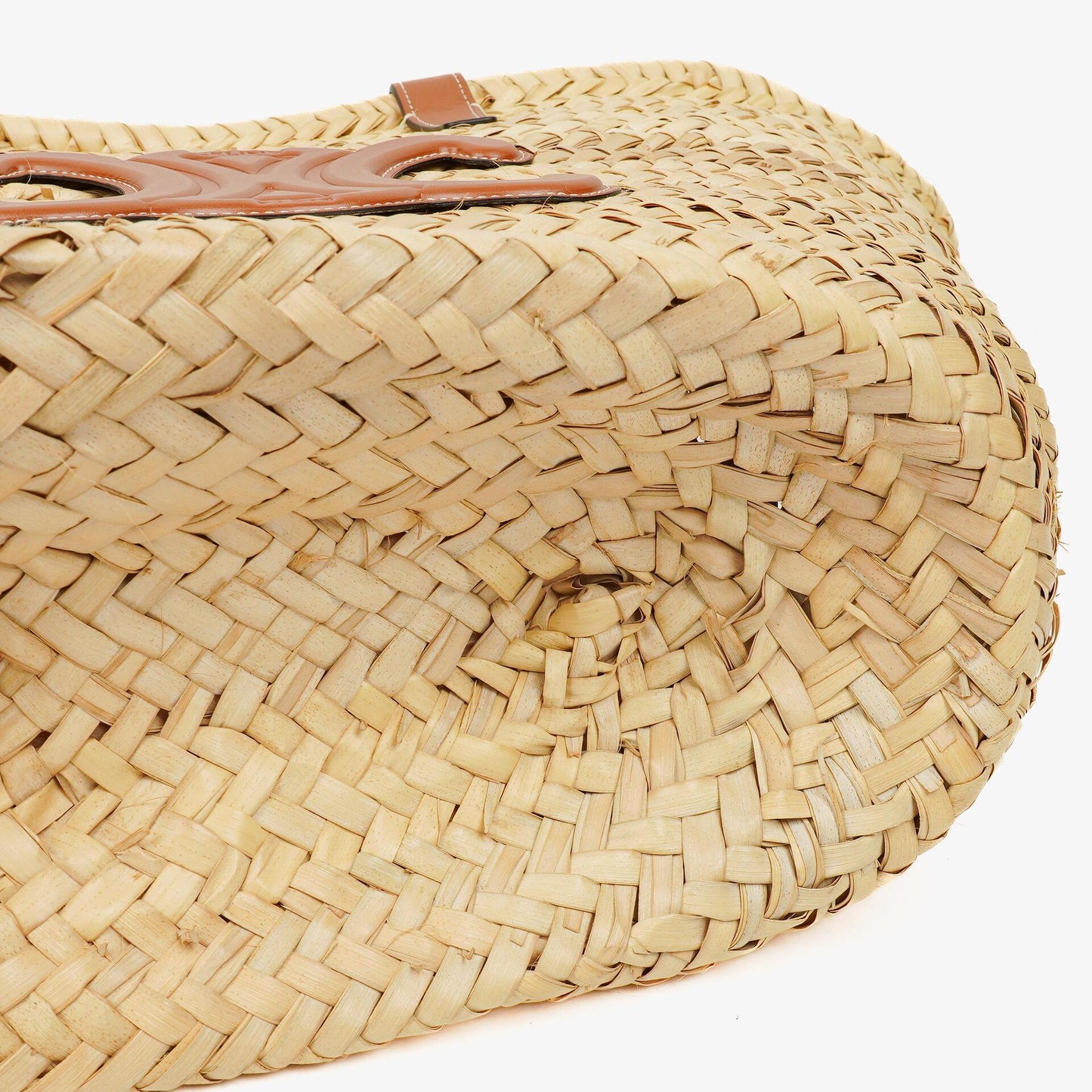 Celine Classic Triomphe Panier aus Palm Leaves Kalbsleder