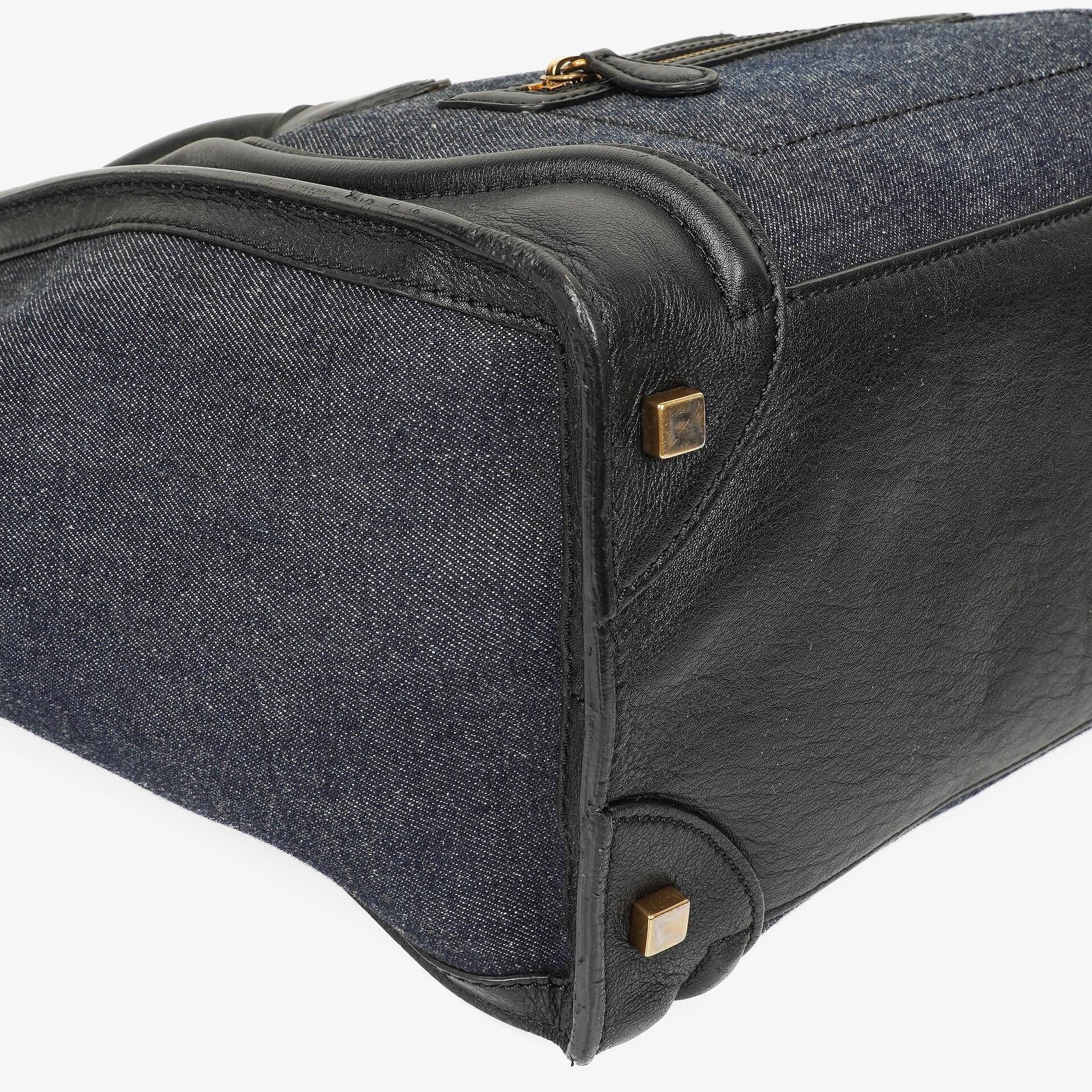 Celine Phantom Luggage Medium Tote Tasche aus Denim