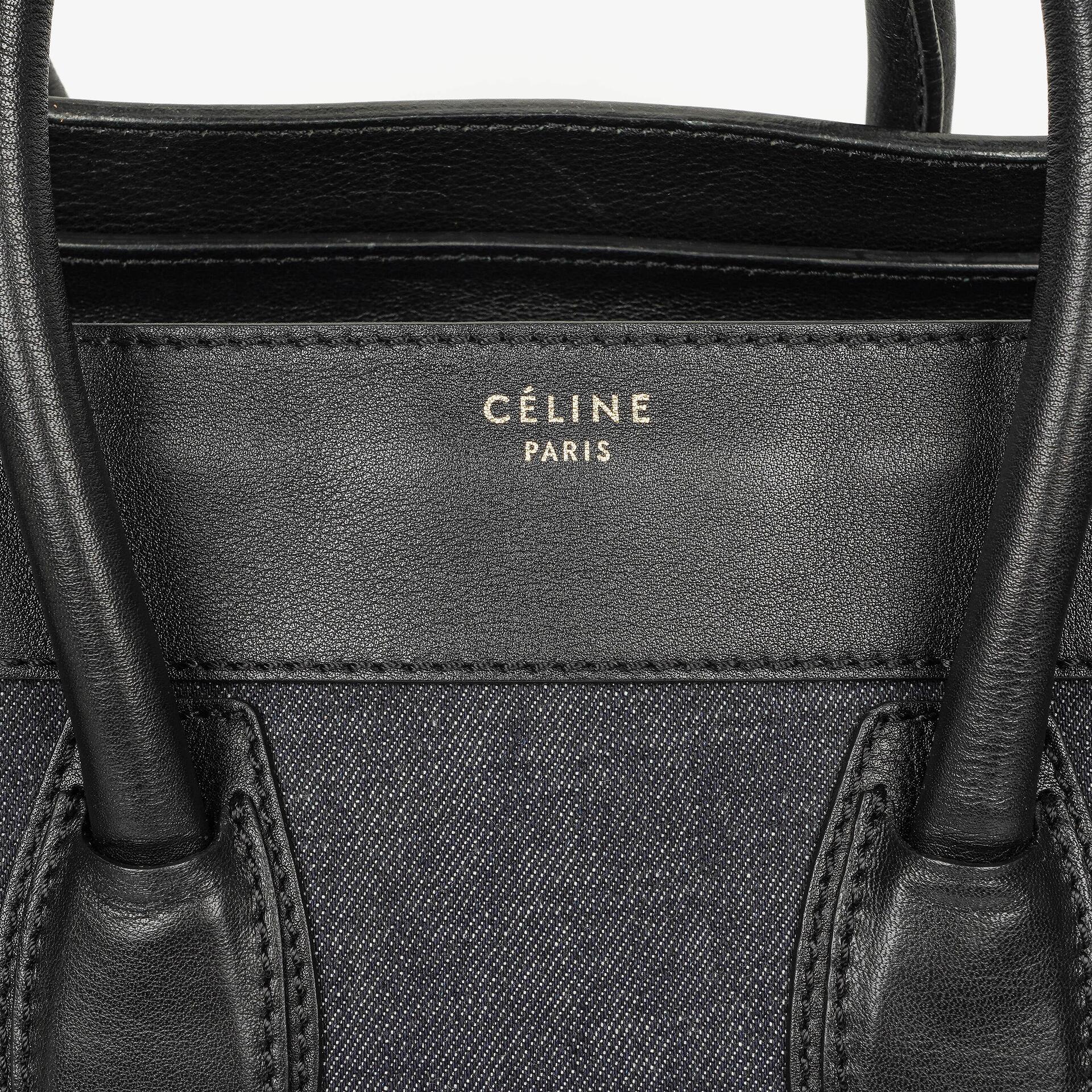 Celine Phantom Luggage Medium Tote Tasche aus Denim