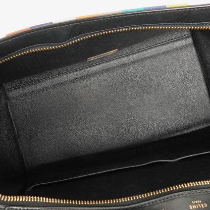 Celine kleine Trapeze Tasche aus mehrfarbig gestreiftem Canvas