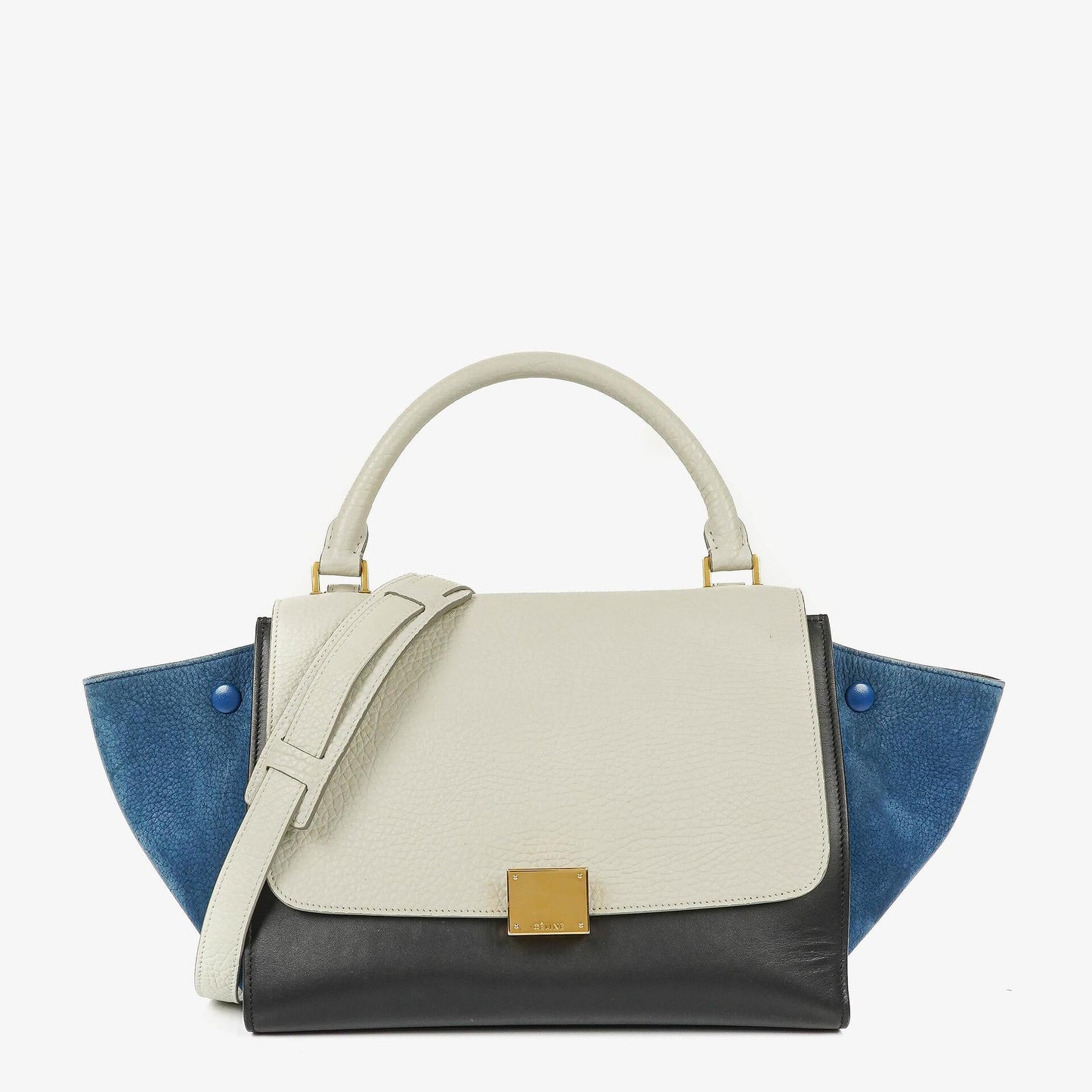 Celine kleine Trapeze Tasche aus mehrfarbig gestreiftem Canvas