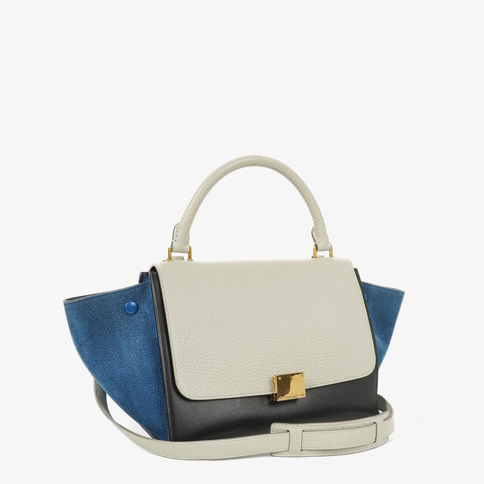 Celine kleine Trapeze Tasche aus mehrfarbig gestreiftem Canvas
