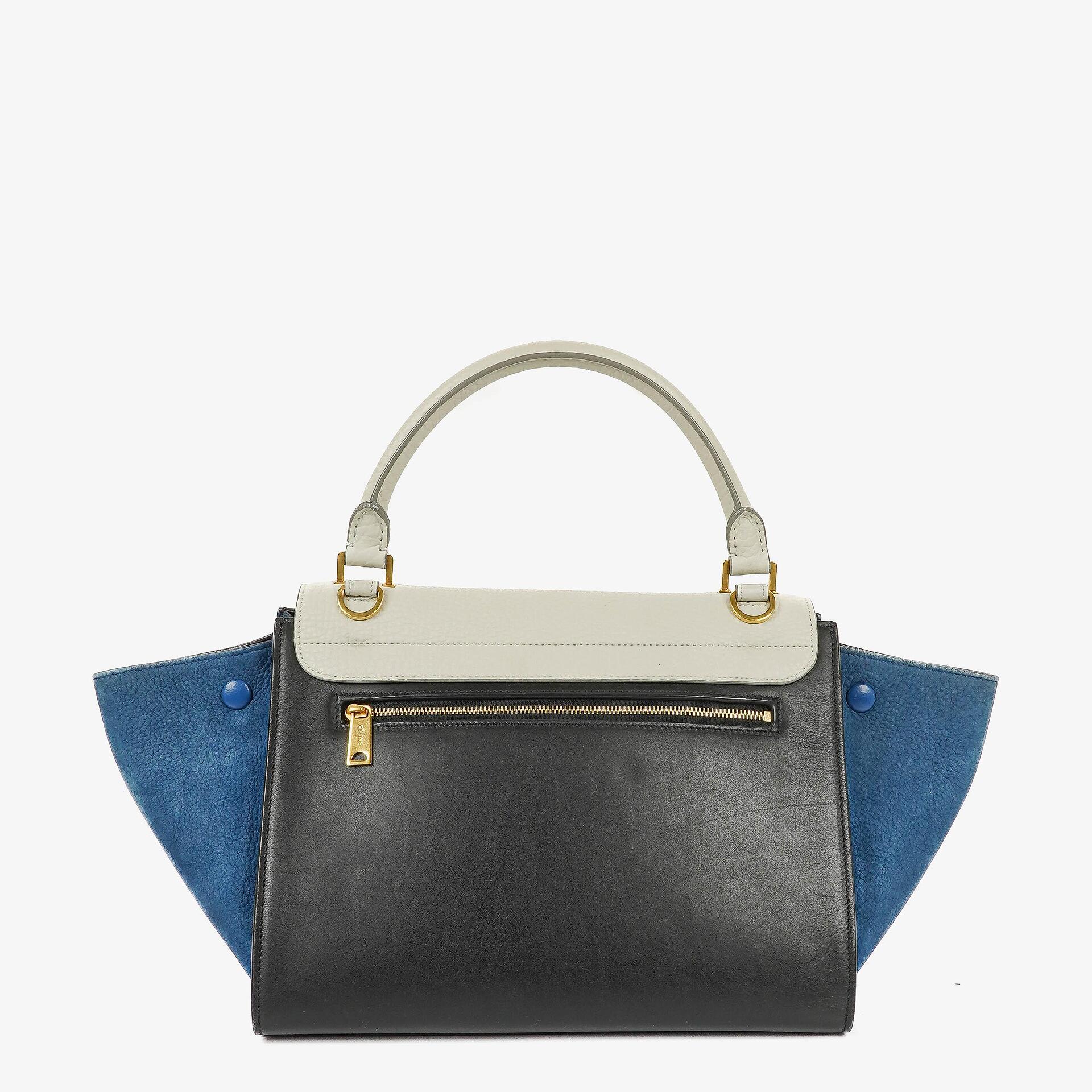 Celine kleine Trapeze Tasche aus mehrfarbig gestreiftem Canvas