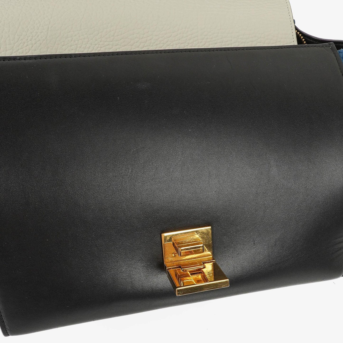 Celine kleine Trapeze Tasche aus mehrfarbig gestreiftem Canvas