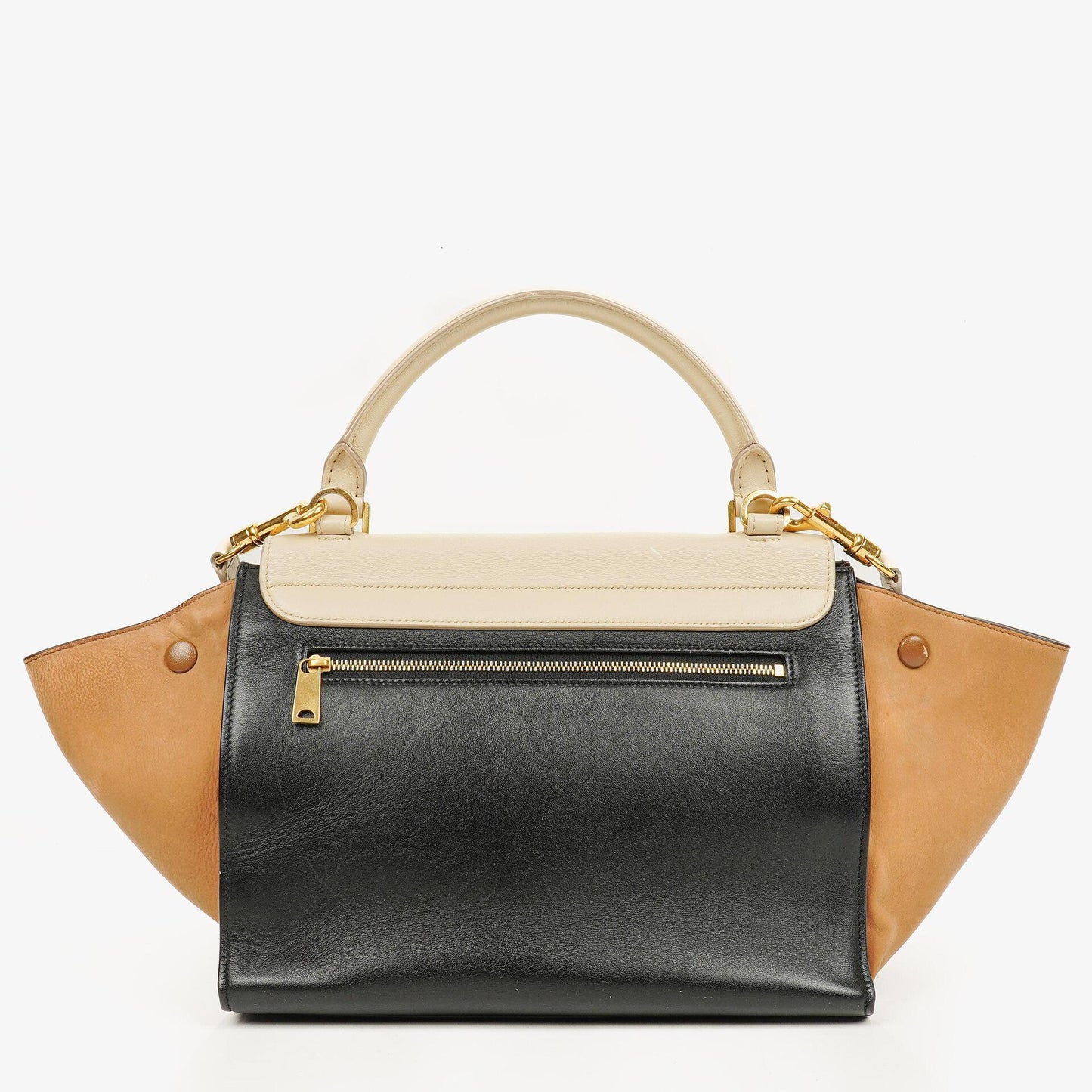 Celine Kleine Trapeze Tasche aus Tri-Color Leder und Wildleder