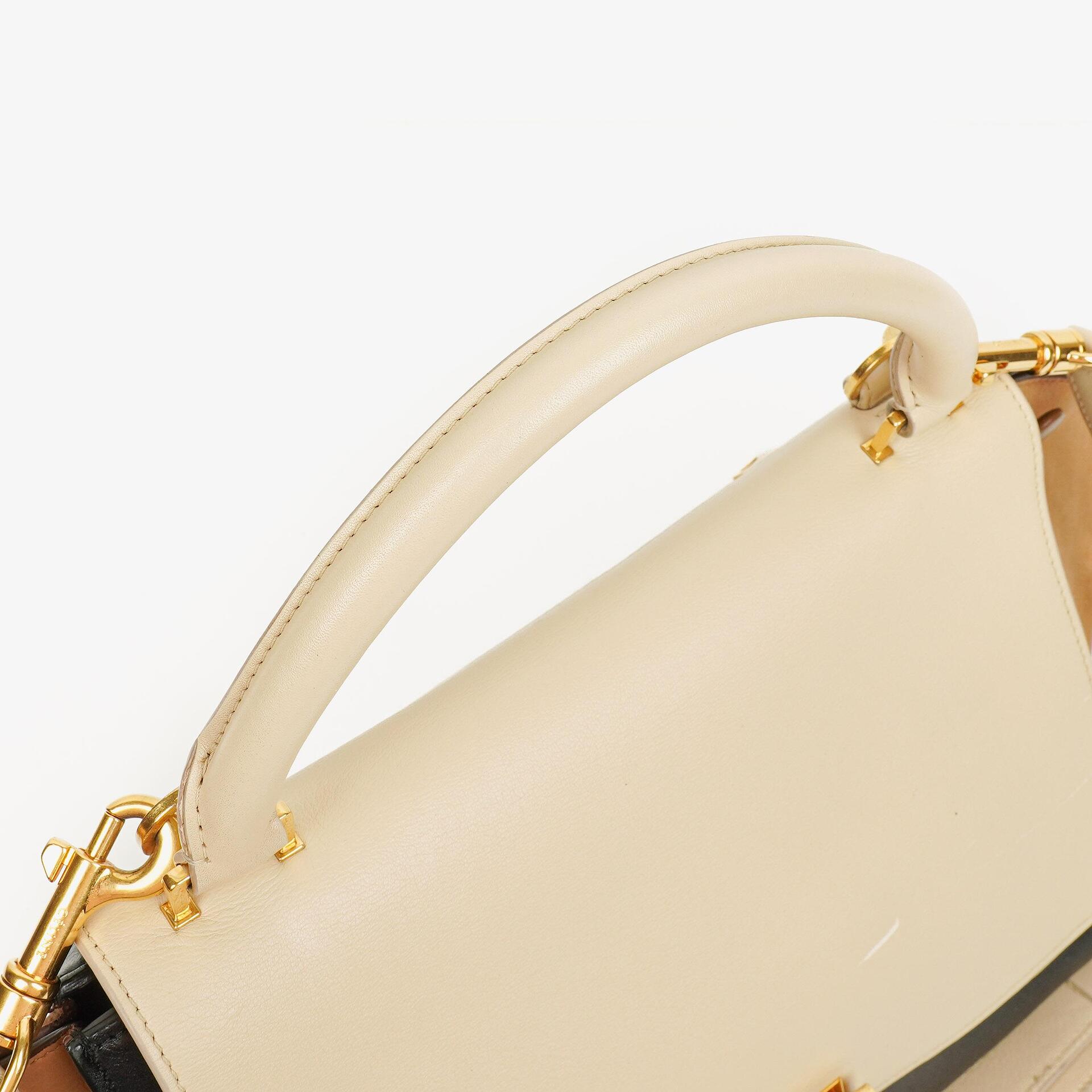 Celine Kleine Trapeze Tasche aus Tri-Color Leder und Wildleder