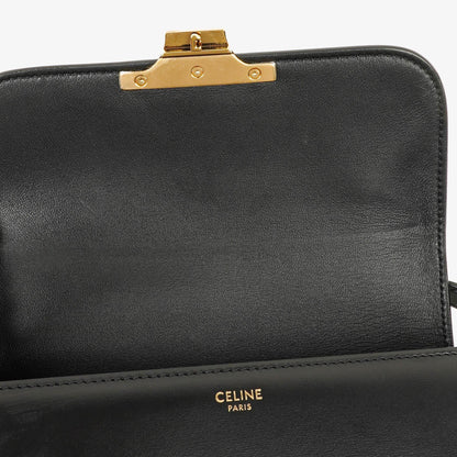 Celine Triomphe Tasche aus glänzendem Kalbsleder mit verstellbarem Leder-Schulterriemen