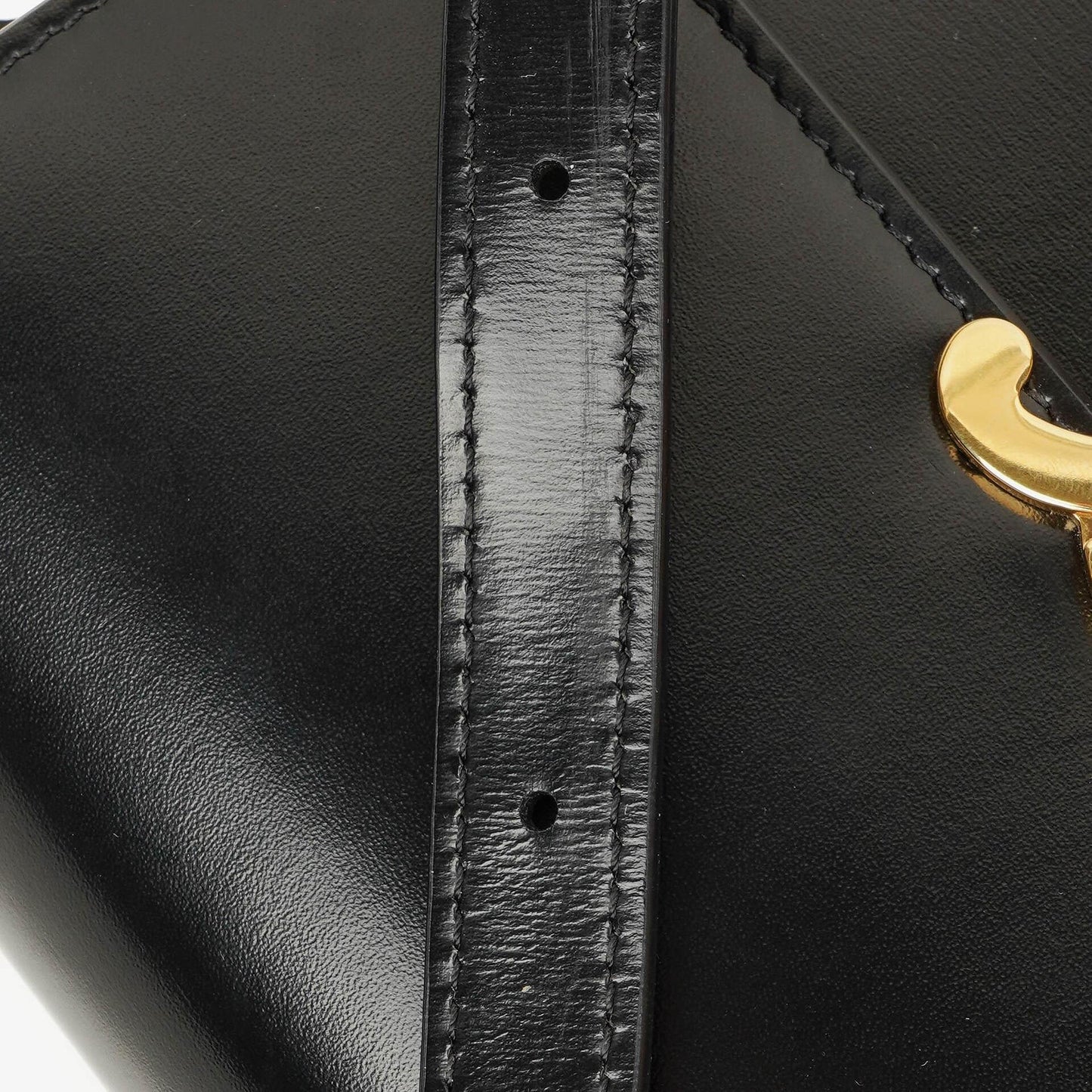 Celine Triomphe Tasche aus glänzendem Kalbsleder mit verstellbarem Leder-Schulterriemen