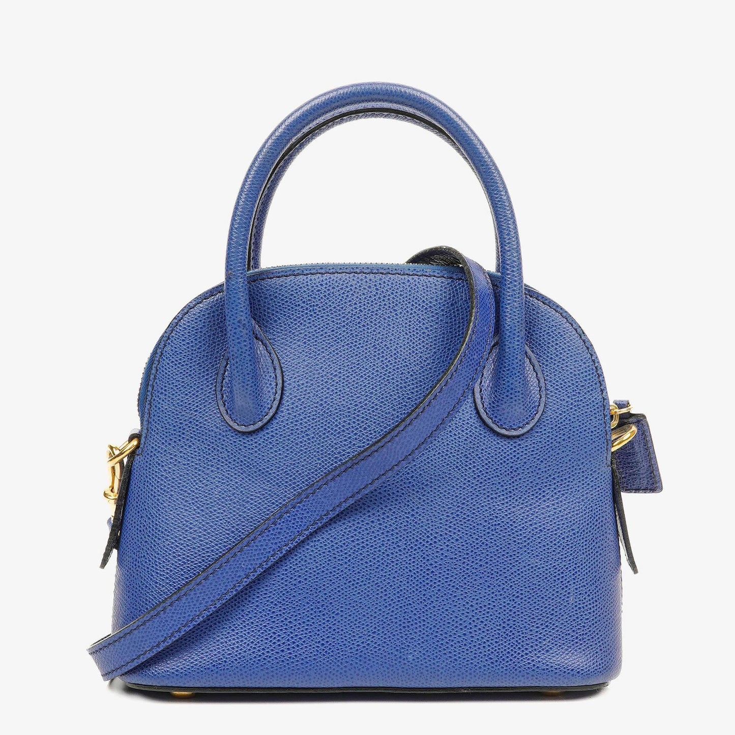 Celine Mini Tasche aus blauem Leder mit Zwei-Wege-Trageoption