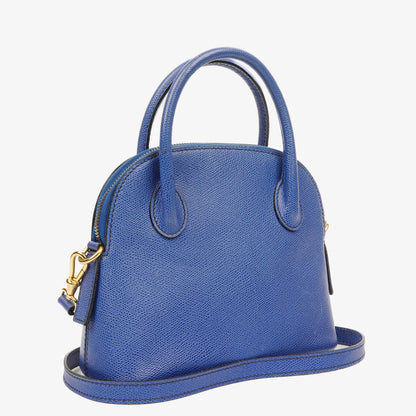 Celine Mini Tasche aus blauem Leder mit Zwei-Wege-Trageoption