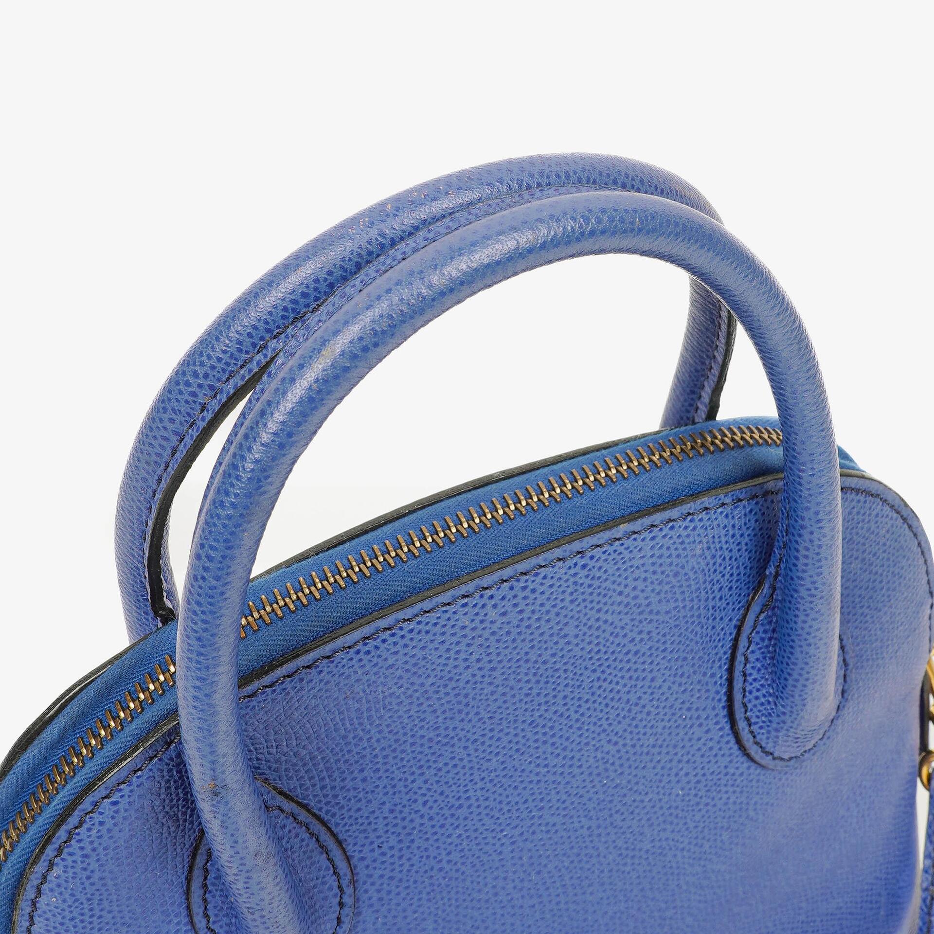 Celine Mini Tasche aus blauem Leder mit Zwei-Wege-Trageoption