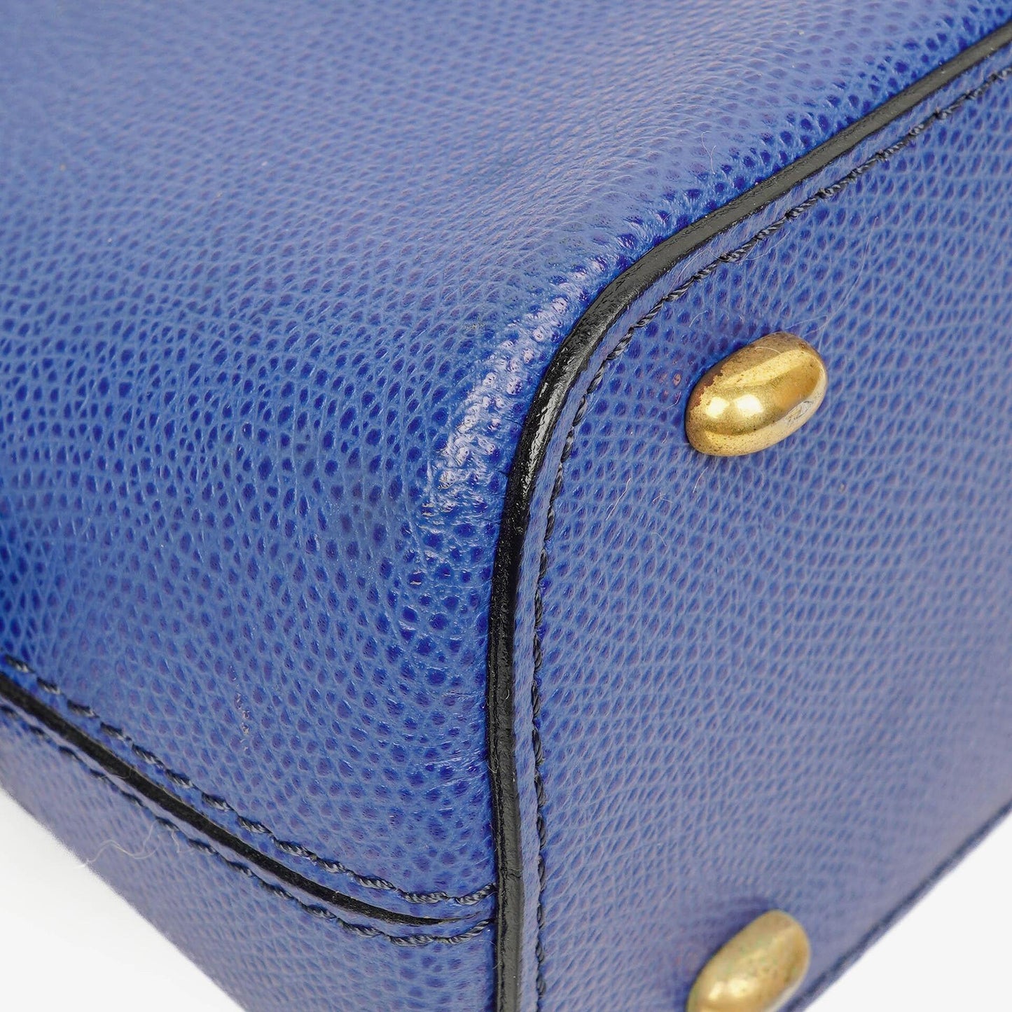 Celine Mini Tasche aus blauem Leder mit Zwei-Wege-Trageoption