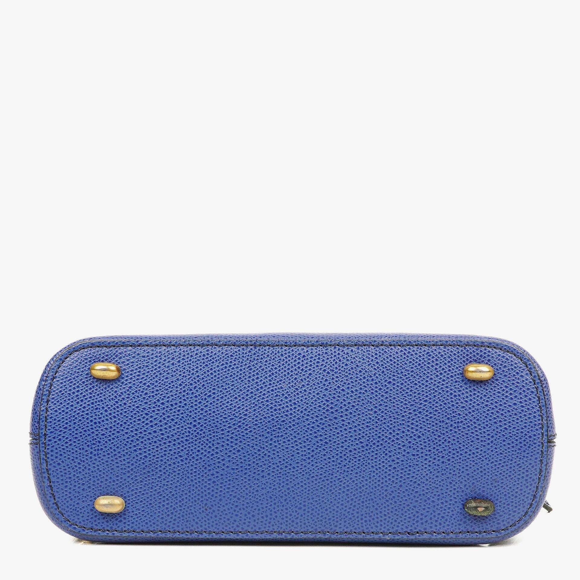 Celine Mini Tasche aus blauem Leder mit Zwei-Wege-Trageoption