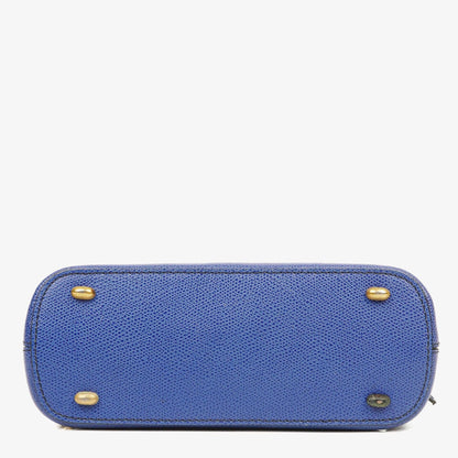 Celine Mini Tasche aus blauem Leder mit Zwei-Wege-Trageoption