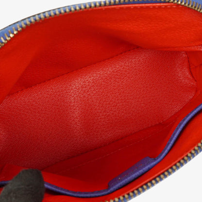 Celine Mini Tasche aus blauem Leder mit Zwei-Wege-Trageoption