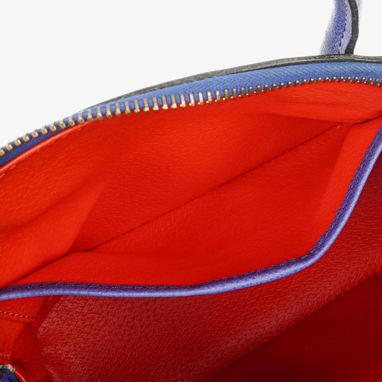 Celine Mini Tasche aus blauem Leder mit Zwei-Wege-Trageoption