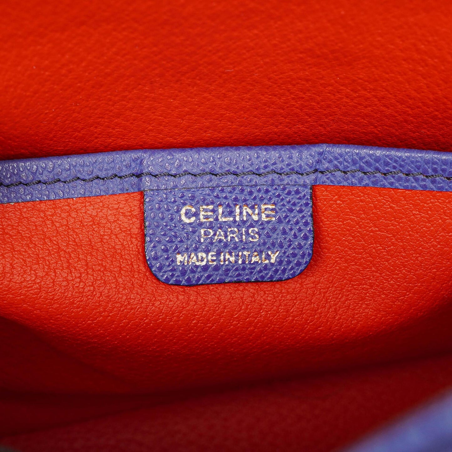 Celine Mini Tasche aus blauem Leder mit Zwei-Wege-Trageoption