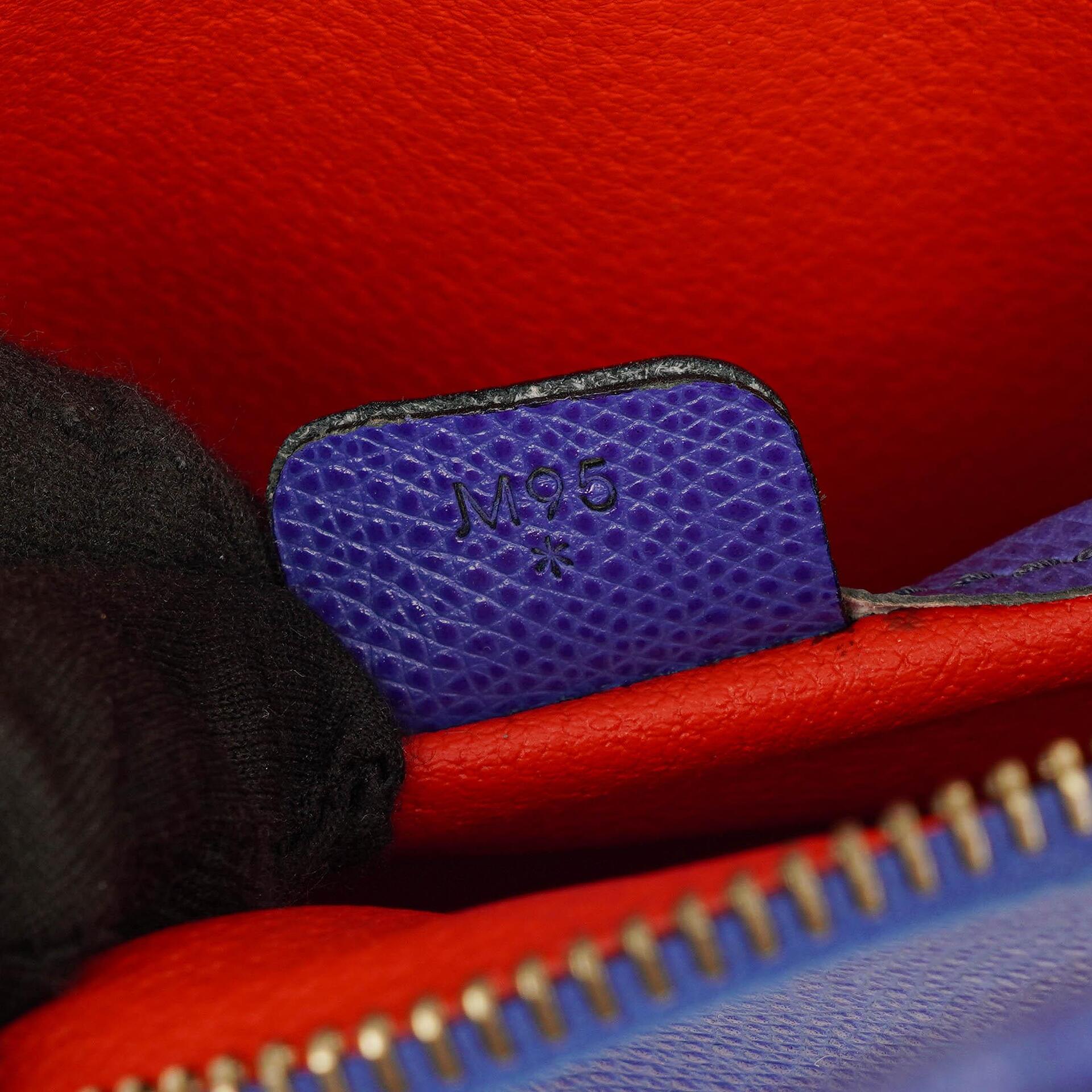 Celine Mini Tasche aus blauem Leder mit Zwei-Wege-Trageoption