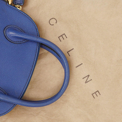 Celine Mini Tasche aus blauem Leder mit Zwei-Wege-Trageoption
