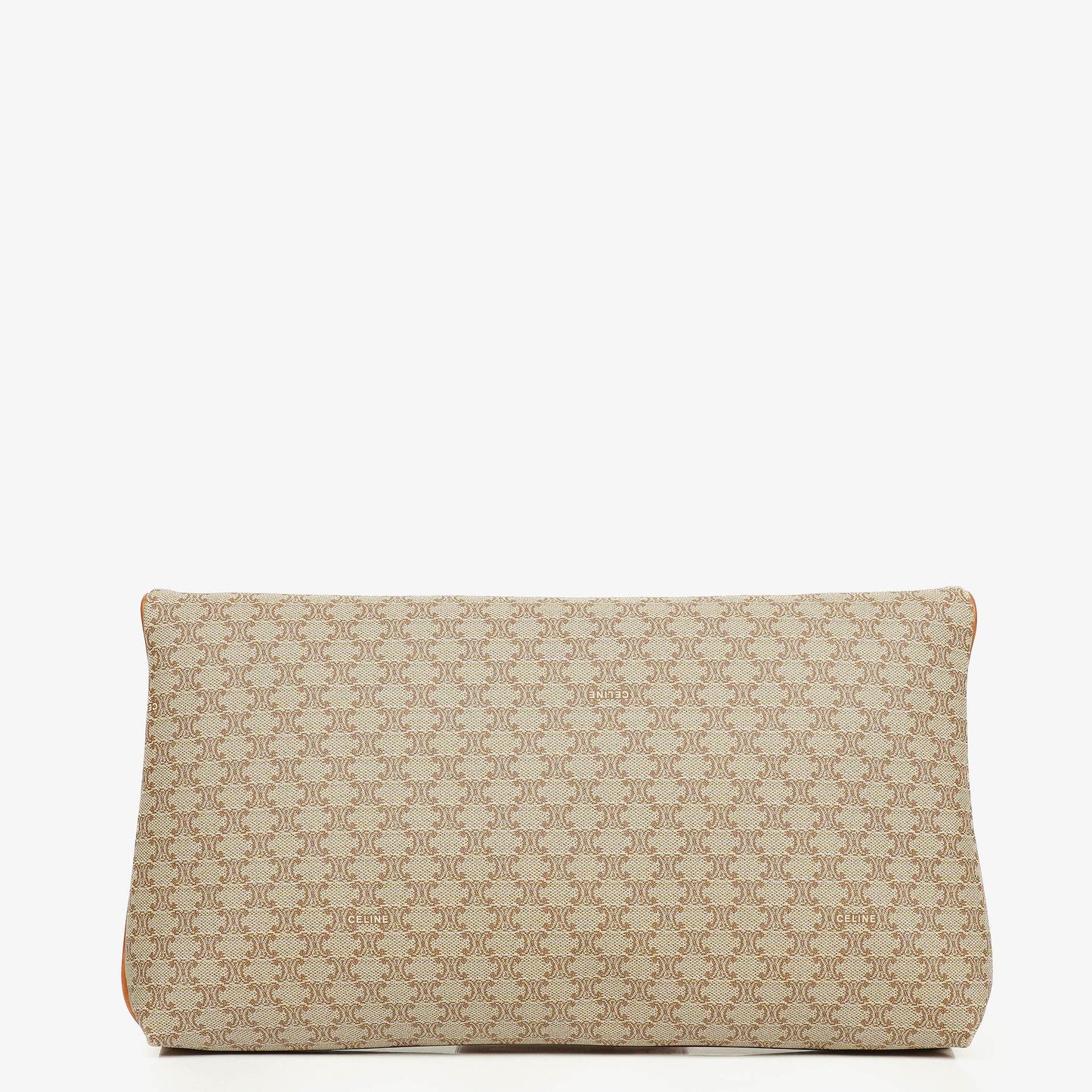 Celine Vintage Macadam Triomphe Clutch in Beige