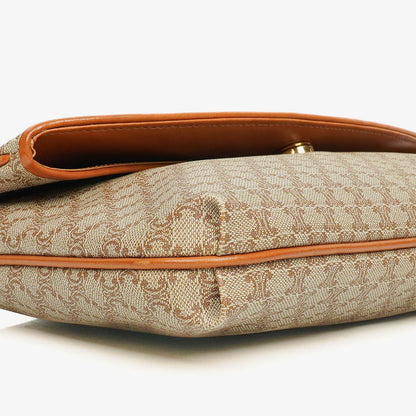 Celine Vintage Macadam Triomphe Clutch in Beige
