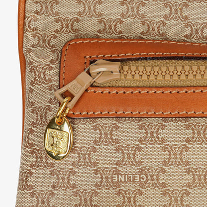 Celine Vintage Macadam Triomphe Clutch in Beige