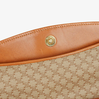 Celine Vintage Macadam Triomphe Clutch in Beige