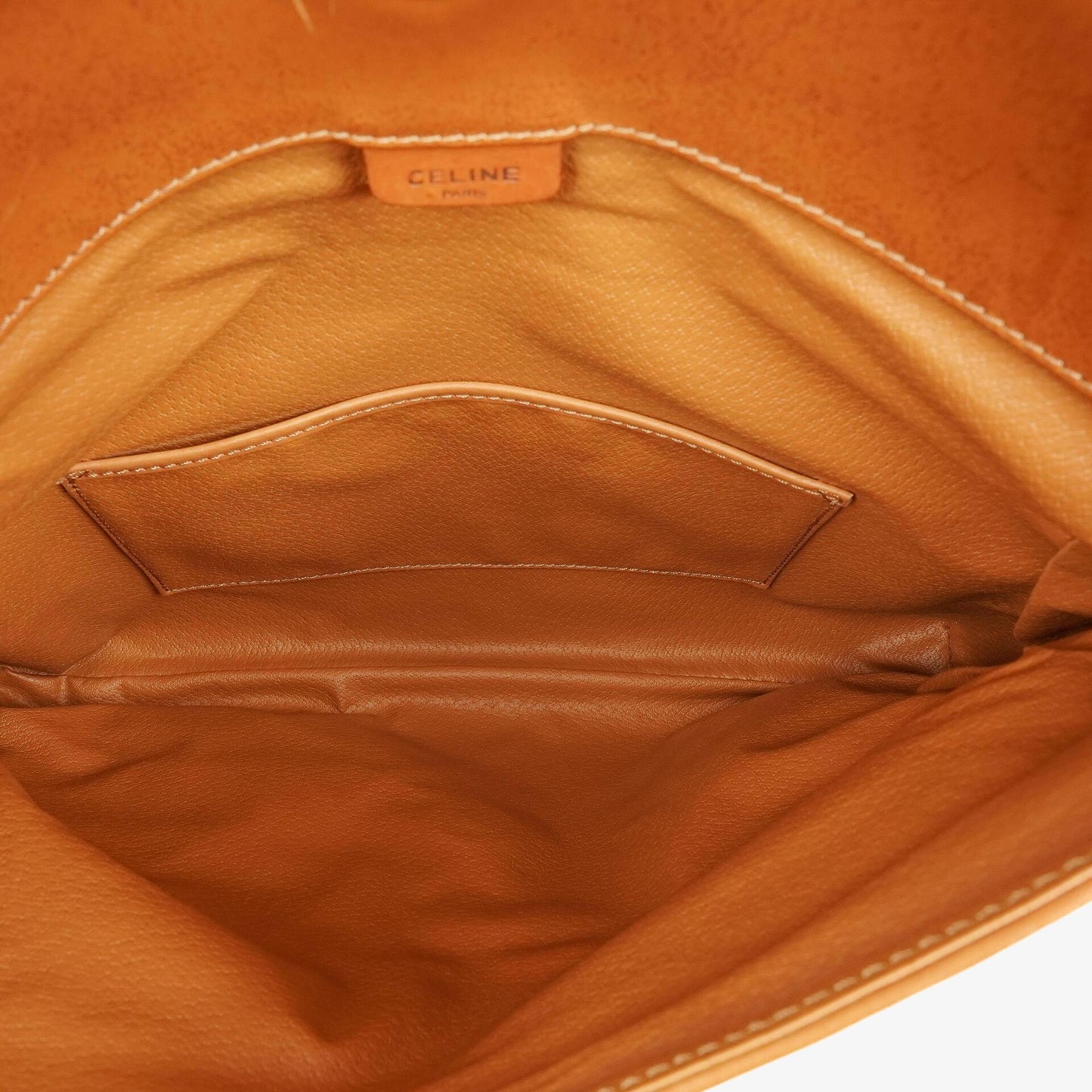 Celine Vintage Macadam Triomphe Clutch in Beige