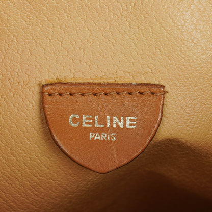 Celine Vintage Macadam Triomphe Bucket Bag mit Kordelzug in Beige