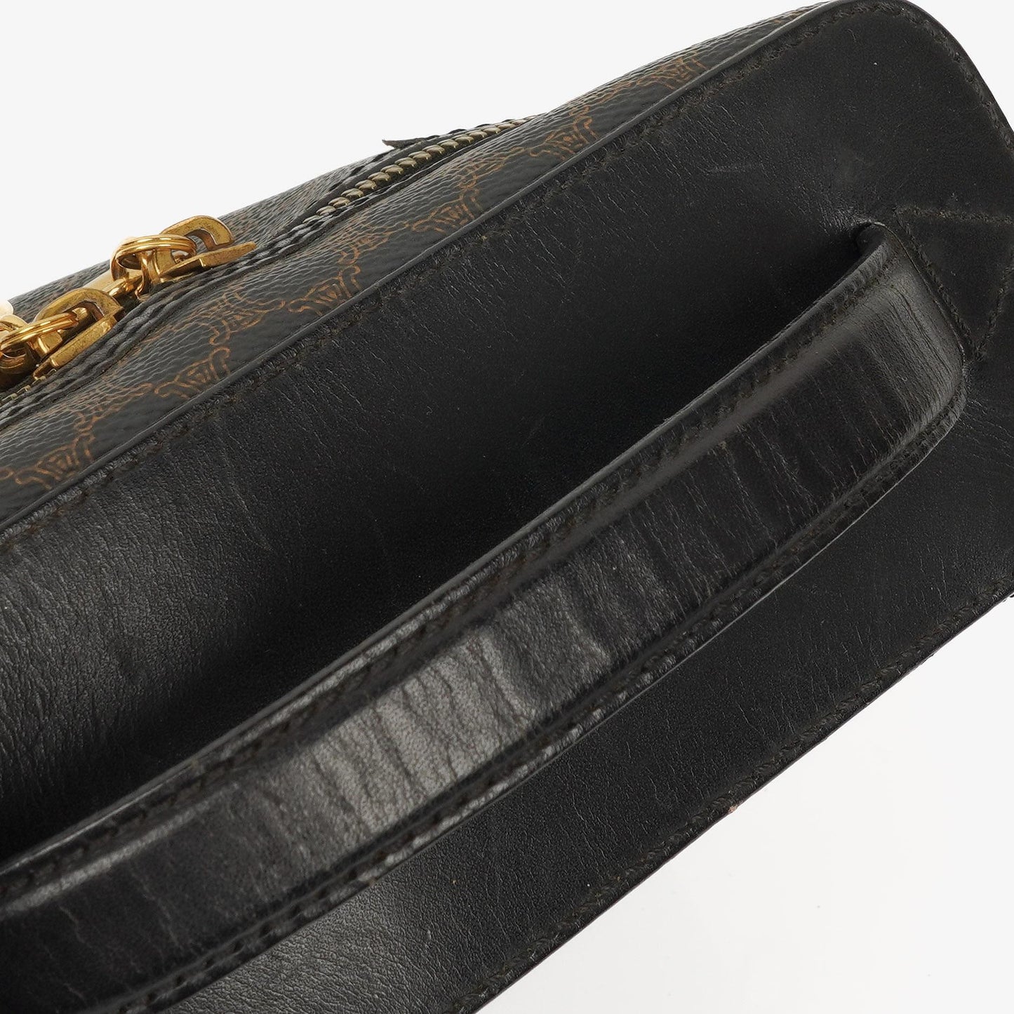 Celine Vintage Macadam Triomphe Vanity Bag in Schwarz