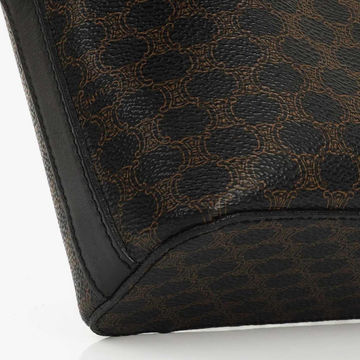 Celine Vintage Macadam Triomphe Vanity Bag in Schwarz