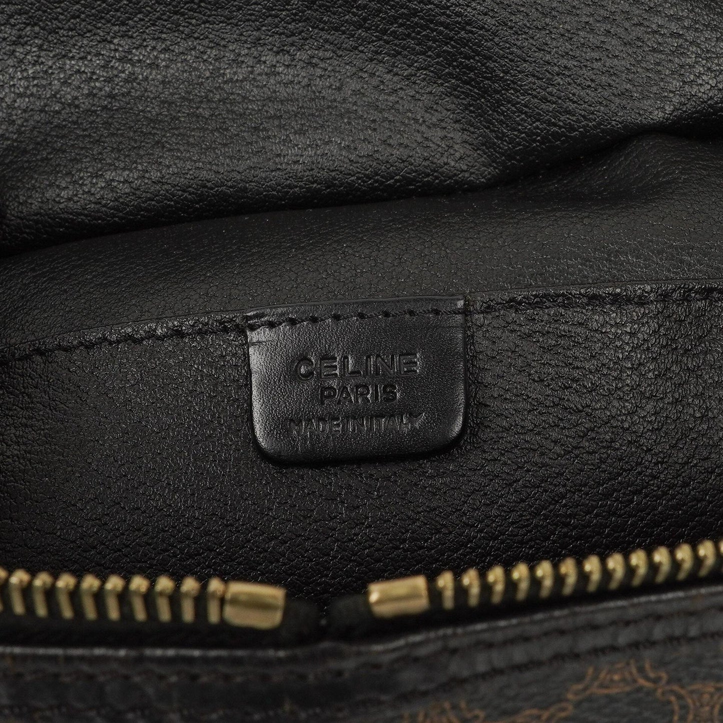 Celine Vintage Macadam Triomphe Vanity Bag in Schwarz