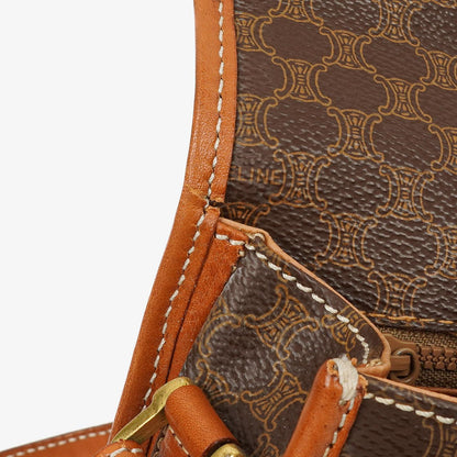Celine Vintage Macadam Triomphe Braun Umhängetasche