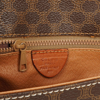 Celine Vintage Macadam Triomphe Braun Umhängetasche