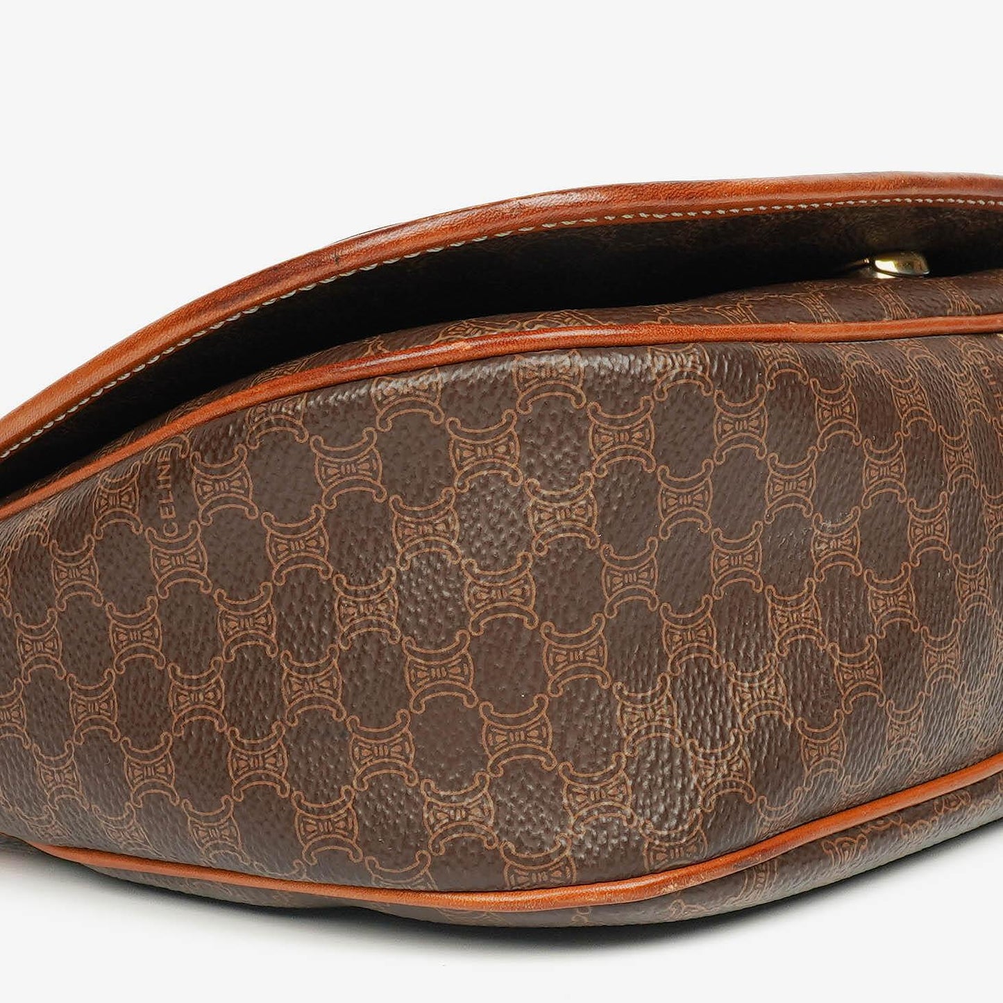 Celine Vintage Macadam Triomphe Umhängetasche in Braun