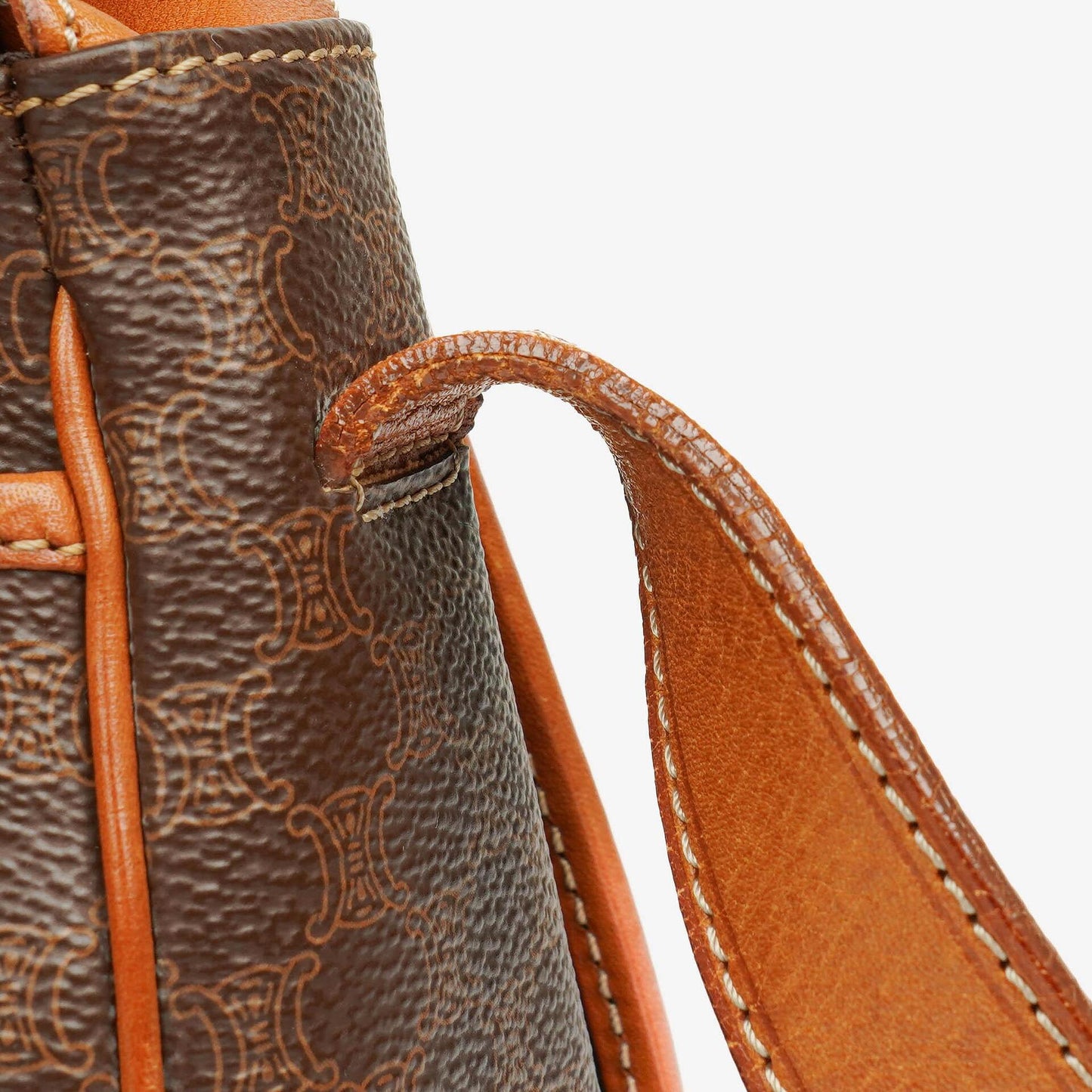 Celine Vintage Macadam Triomphe Umhängetasche in Braun
