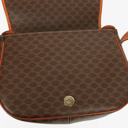 Celine Vintage Macadam Triomphe Umhängetasche in Braun