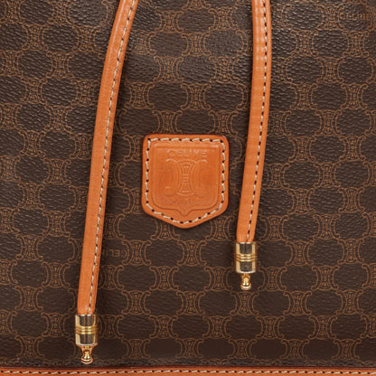Celine Vintage Macadam Triomphe Braune Zugband Bucket Bag Sehr gut