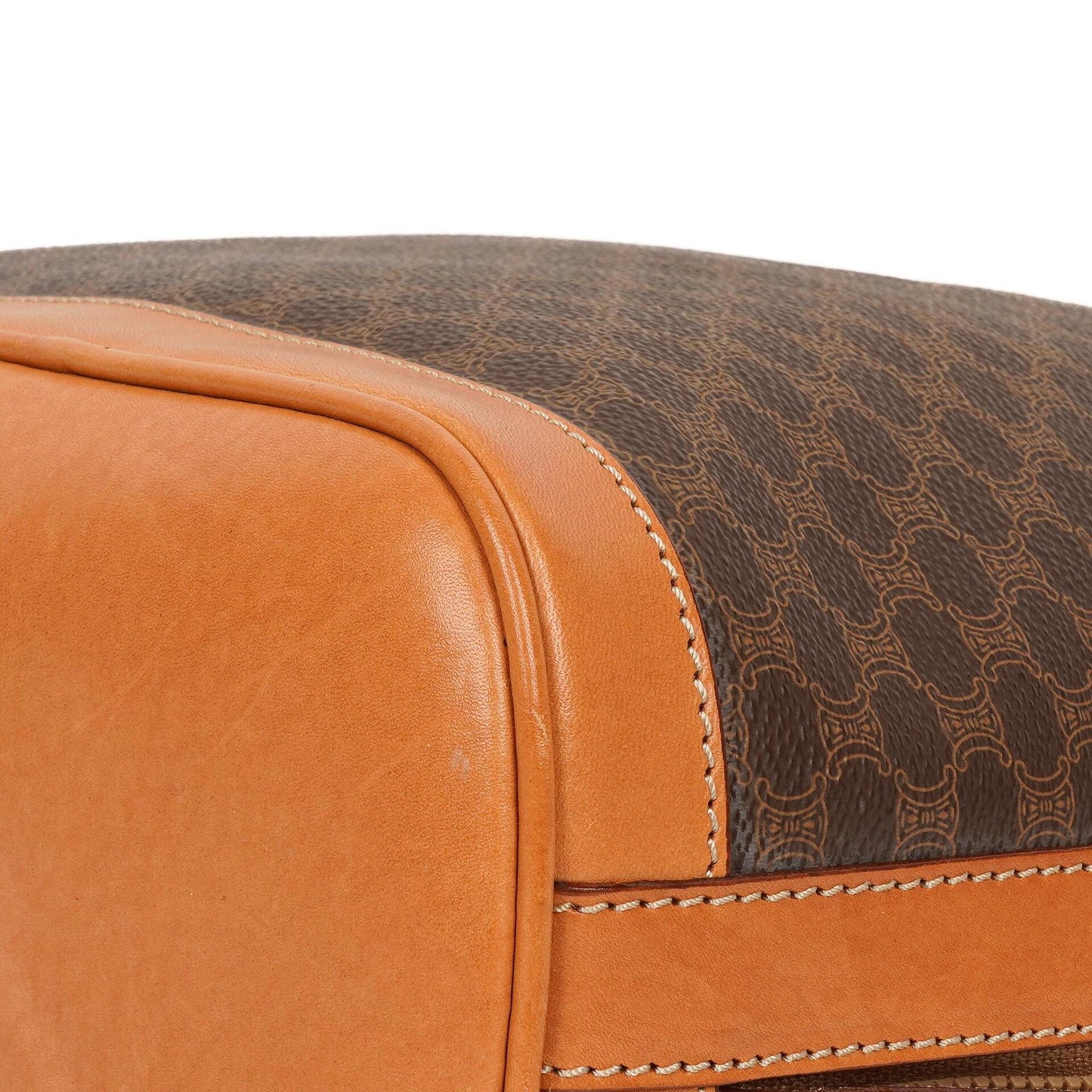 Celine Vintage Macadam Triomphe Braune Zugband Bucket Bag Sehr gut